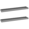 Pack 2 Uds Estantes De Pared | Estante Flotante | Repisa De Pared Loggia Gris Mdf 80x15x4 Cm Cfw762112