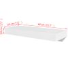 Pack 2 Uds Estantes De Pared | Estante Flotante | Repisa De Pared Mdf Blanco Para Libros/dvd Cfw762177