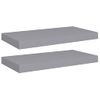 Pack 2 Uds Estantes De Pared | Estante Flotante | Repisa De Pared Mdf Gris 50x23x3,8 Cm Cfw762182