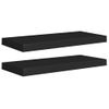 Pack 2 Uds Estantes De Pared | Estante Flotante | Repisa De Pared Mdf Negro 60x23,5x3,8 Cm Cfw762192