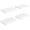 Pack 4 Uds Estantes De Pared | Estante Flotante | Repisa De Pared Mdf Blanco 40x23x3,8 Cm Cfw762210