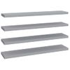 Estantes Pared | Estante Flotante | Repisa De Pared 4 Mdf Gris 120x23,5x3,8 Cm Cfw762247