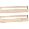 Pack 2 Uds Estantes Para Zapatos De Pared | Estante Flotante | Repisa De Pared Madera De Pino 110x9x23 Cm Cfw762272