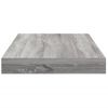 Pack 2 Uds Estantes Pared | Estante Flotante | Repisa De Pared Madera Ingeniería Gris Sonoma 40x10x1,5 Cm Cfw762279