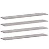 Pack 4 Uds Estantes Pared | Estante Flotante | Repisa De Pared Madera Ingeniería Gris Sonoma 100x20x1,5cm Cfw762295