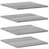 Pack 4 Uds Estantes Pared | Estante Flotante | Repisa De Pared Madera Ingeniería Gris Sonoma 40x40x1,5 Cm Cfw762301