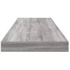 Pack 4 Uds Estantes Pared | Estante Flotante | Repisa De Pared Madera Ingeniería Gris Sonoma 80x10x1,5 Cm Cfw762308