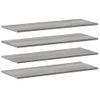 Pack 4 Uds Estantes Pared | Estante Flotante | Repisa De Pared Madera Ingeniería Gris Sonoma 80x30x1,5 Cm Cfw762310