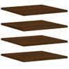 Pack 4 Uds Estantes Pared | Estante Flotante | Repisa De Pared Madera Ingeniería Marrón Roble 40x50x1,5cm Cfw762320