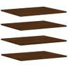 Pack 4 Uds Estantes Pared | Estante Flotante | Repisa De Pared Madera Ingeniería Marrón Roble 60x50x1,5cm Cfw762325