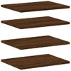 Pack 4 Uds Estantes Pared | Estante Flotante | Repisa De Pared Madera Ingeniería Roble Humo 40x30x1,5 Cm Cfw762339