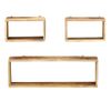 Juego De Pack 3 Uds Estantes Cubo De Pared | Estante Flotante | Repisa De Pared Madera Maciza De Mango Cfw766105