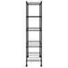 Estante Almacenaje 5 Niveles | Librería Industrial | Estanteria Y Ruedas 75x35x155 Cm Negro 250 Kg Cfw759162