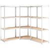 Pack 3 Uds Estanteria | Librería Industrial | Estante 4 Niveles Acero Madera Contrachapada Plateado Cfw760043