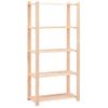 10 Uds Estanteria | Librería Industrial | Estante 5 Niveles Madera Pino Maciza 250 Kg Cfw760087