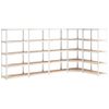 5 Uds Estanteria | Librería Industrial | Estante 5 Niveles Acero Madera Contrachapada Plateado Cfw760147