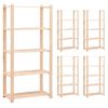 5 Uds Estanteria | Librería Industrial | Estante 5 Niveles Madera Pino Maciza 250 Kg Cfw760154