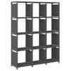 Estanteria | Librería Industrial | Estante De 12 Cubos De Tela Gris 103x30x141 Cm Cfw760293