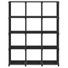 Estanteria | Librería Industrial | Estante De 12 Cubos De Tela Negra 103x30x141 Cm Cfw760294