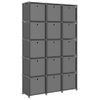 Estanteria | Librería Industrial | Estante De 15 Cubos Con Cajas De Tela Gris 103x30x175,5 Cm Cfw760295