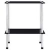 Estanteria | Librería Industrial | Estante De 2 Niveles Vidrio Templado Negro 40x40x47cm Cfw760326