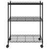 Estanteria | Librería Industrial | Estante De 3 Niveles Con Ruedas Negro 60x35x81 Cm 150 Kg Cfw760329