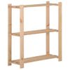 Estanteria | Librería Industrial | Estante De 3 Niveles Madera Pino Maciza 80x28,5x90 Cm Cfw760371