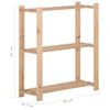 Estanteria | Librería Industrial | Estante De 3 Niveles Madera Pino Maciza 80x28,5x90 Cm Cfw760371