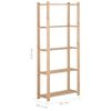 Estanteria | Librería Industrial | Estante De 5 Niveles Madera Pino Maciza 80x28,5x170 Cm Cfw760508