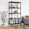 Estanteria | Librería Industrial | Estante De 5 Niveles Negra 80x40x163 Cm Cfw760511