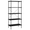 Estanteria | Librería Industrial | Estante De 5 Niveles Negra 80x40x163 Cm Cfw760511