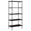 Estanteria | Librería Industrial | Estante De 5 Niveles Negra 80x40x163 Cm Cfw760511