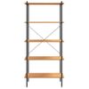 Estanteria | Librería Industrial | Estante De 5 Niveles Negro Y Roble 80x40x163 Cm Cfw760512