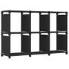 Estanteria | Librería Industrial | Estante De 6 Cubos De Tela Negra 103x30x72,5 Cm Cfw760516