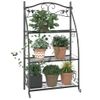 Estanteria | Librería Industrial | Estante Para Flores Acero Negro 56x30x96 Cm Cfw761285