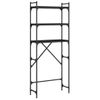 Estanteria | Librería Industrial | Estante Para Lavadora Madera Ingeniería Negra 67x25x163 Cm Cfw761287