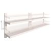 Pack 2 Uds Estanterías Pared | Estante Flotante | Repisa De Pareds 2 Niveles Acero Inoxidable 240x30cm Cfw761802