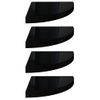 Pack 4 Uds Estantes Pared | Estante Flotante | Repisa De Pareds Esquina Mdf Negro Brillo 35x35x3,8 Cm Cfw762236