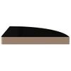 Pack 4 Uds Estantes Pared | Estante Flotante | Repisa De Pareds Esquina Mdf Negro Brillo 35x35x3,8 Cm Cfw762236