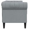 Sofá Chesterfield De 2 Plazas | Sofá De Salón | Sofá De Descanso Tela Gris Claro Cfw66115