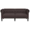 Sofá Chesterfield De 2 Plazas | Sofá De Salón | Sofá De Descanso Tela Marrón Oscuro Cfw66118