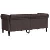 Sofá Chesterfield De 2 Plazas | Sofá De Salón | Sofá De Descanso Tela Marrón Oscuro Cfw66118