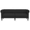 Sofá Chesterfield De 3 Plazas | Sofá De Salón | Sofá De Descanso Tela Negro Cfw66124