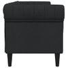 Sofá Chesterfield De 3 Plazas | Sofá De Salón | Sofá De Descanso Tela Negro Cfw66124