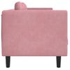 Sofá Con Cojines 2 Plazas | Sofá De Salón | Sofá De Descanso Terciopelo Rosa Cfw66094