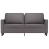 Sofá De 2 Plazas | Sofá De Salón | Sofá De Descanso De Cuero Sintético Gris 140 Cm Cfw93191