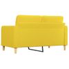 Sofá De 2 Plazas | Sofá De Salón | Sofá De Descanso De Tela Amarillo Claro 140 Cm Cfw65994