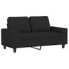 Sofá De 2 Plazas | Sofá De Salón | Sofá De Descanso De Tela Negro 120 Cm Cfw69961