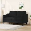 Sofá De 2 Plazas | Sofá De Salón | Sofá De Descanso De Tela Negro 140 Cm Cfw79420