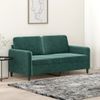 Sofá De 2 Plazas | Sofá De Salón | Sofá De Descanso De Terciopelo Verde Oscuro 140 Cm Cfw90562